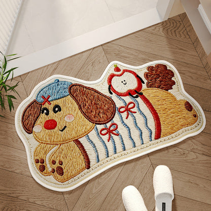 Charming Area Mat with Dog Design