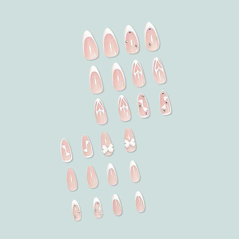 Heart Design Artistic Stiletto Nails