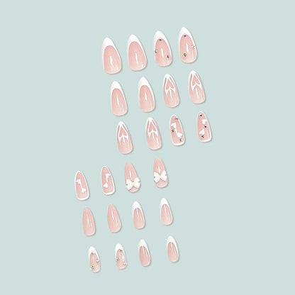 Heart Design Artistic Stiletto Nails