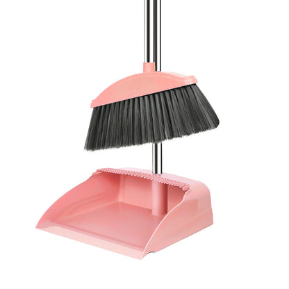 Ergonomic Cleaning Set with Adjustable Broom, Dustpan, and Squeegee