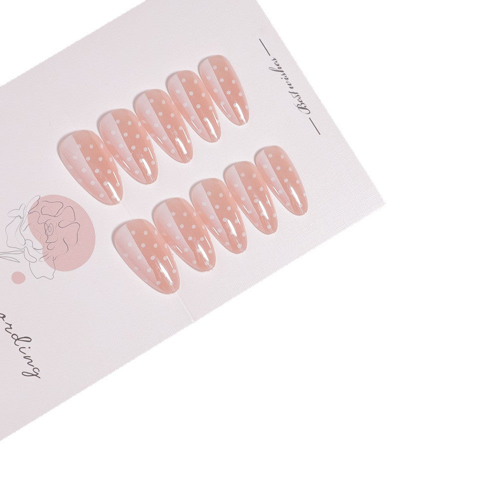 Polka Dot Design Stiletto Press-On Nail Set
