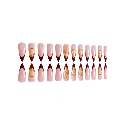 Abstract Design Stiletto Nail Extensions – Artistic Style