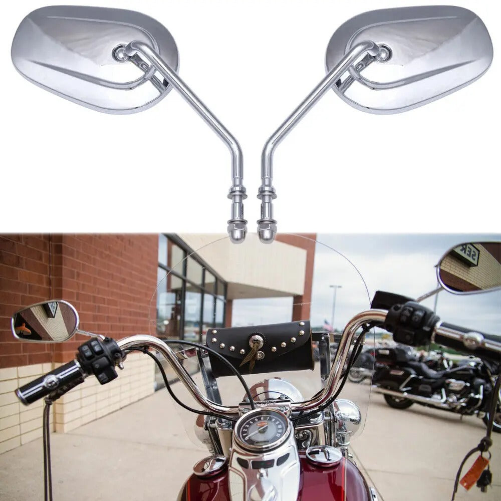 Chrome Finish Adjustable Rearview Mirror for Motorcycles