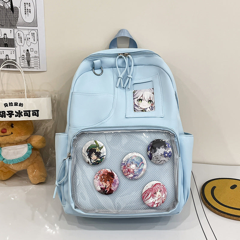 School Backpack Featuring Anime Character Design