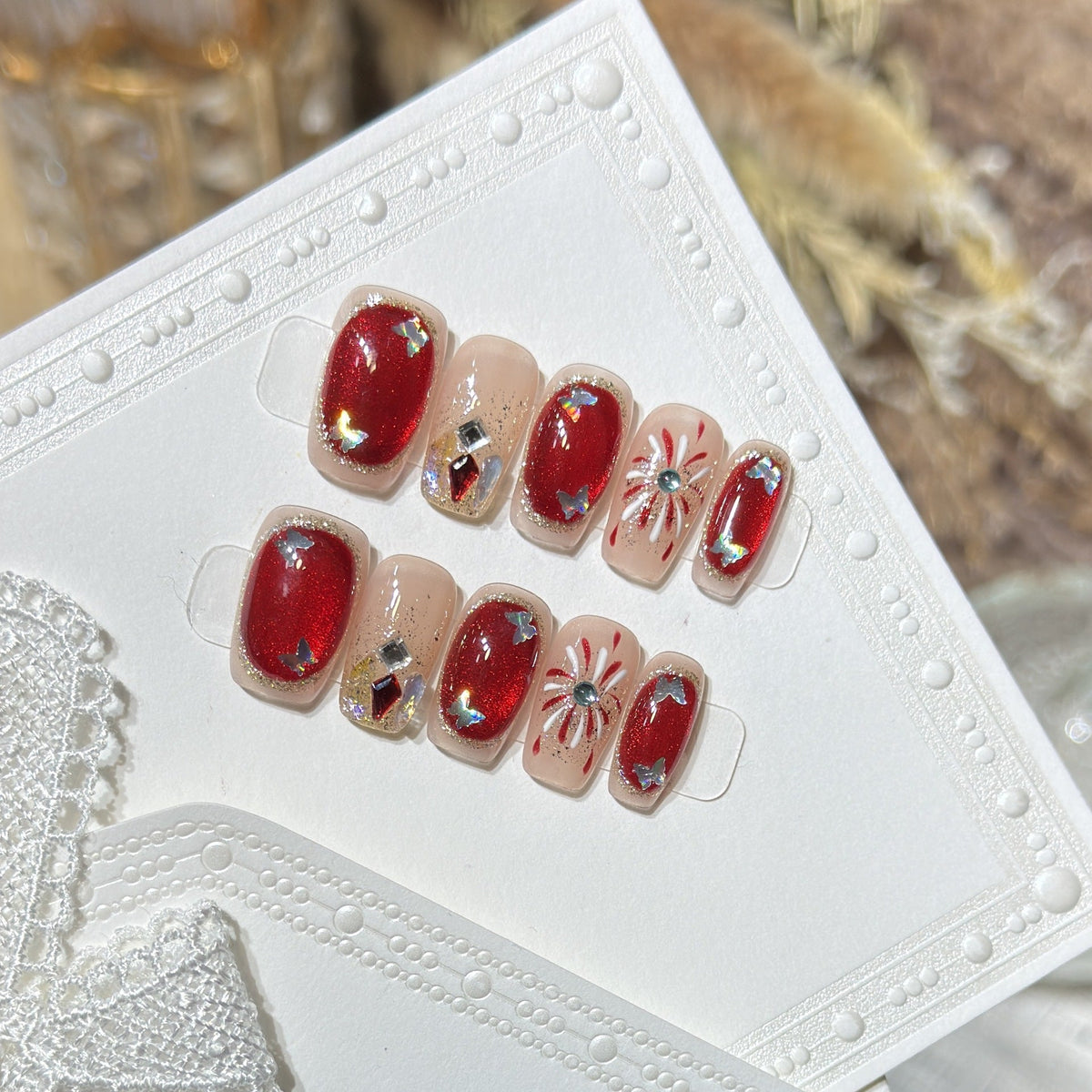 Glitter Star Accents Press-On Nail Kit for Creative Designs