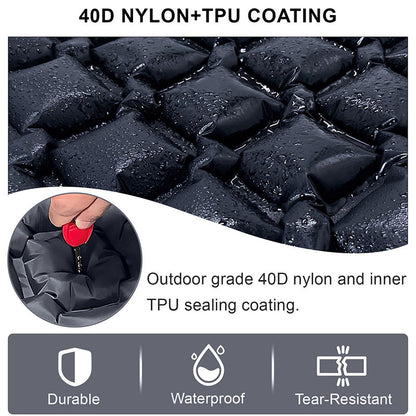 Inflatable Bed with Built-in Headrest and Easy Valve System