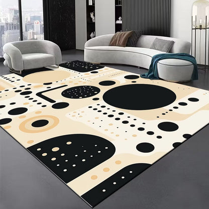 Area Rug with Abstract Swirl Design