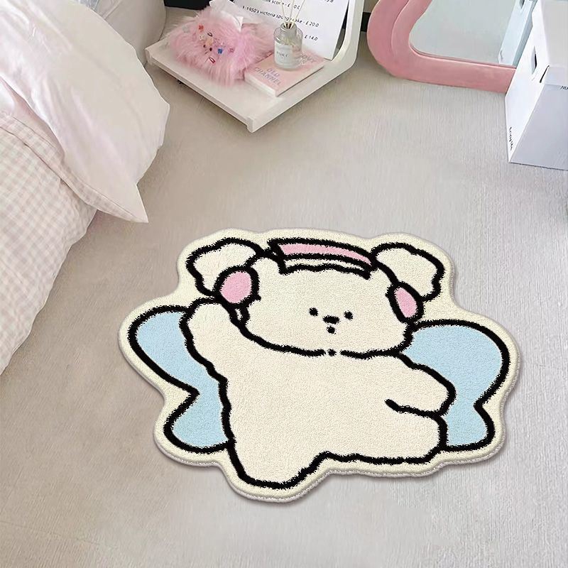 Charming Bear-Themed Area Rug for Kids' Rooms