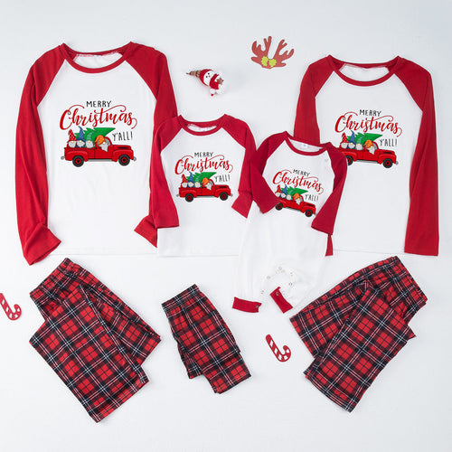 Red Truck Pattern Family Christmas Pajamas - Includes Dog Pajamas