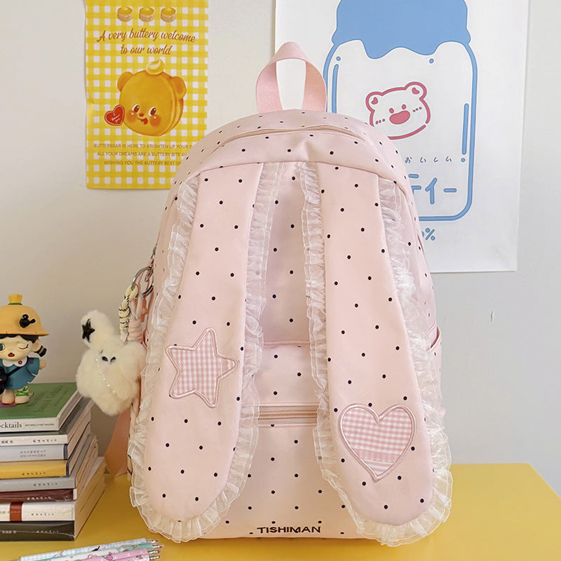 Cute Backpack with Rabbit Ears for School