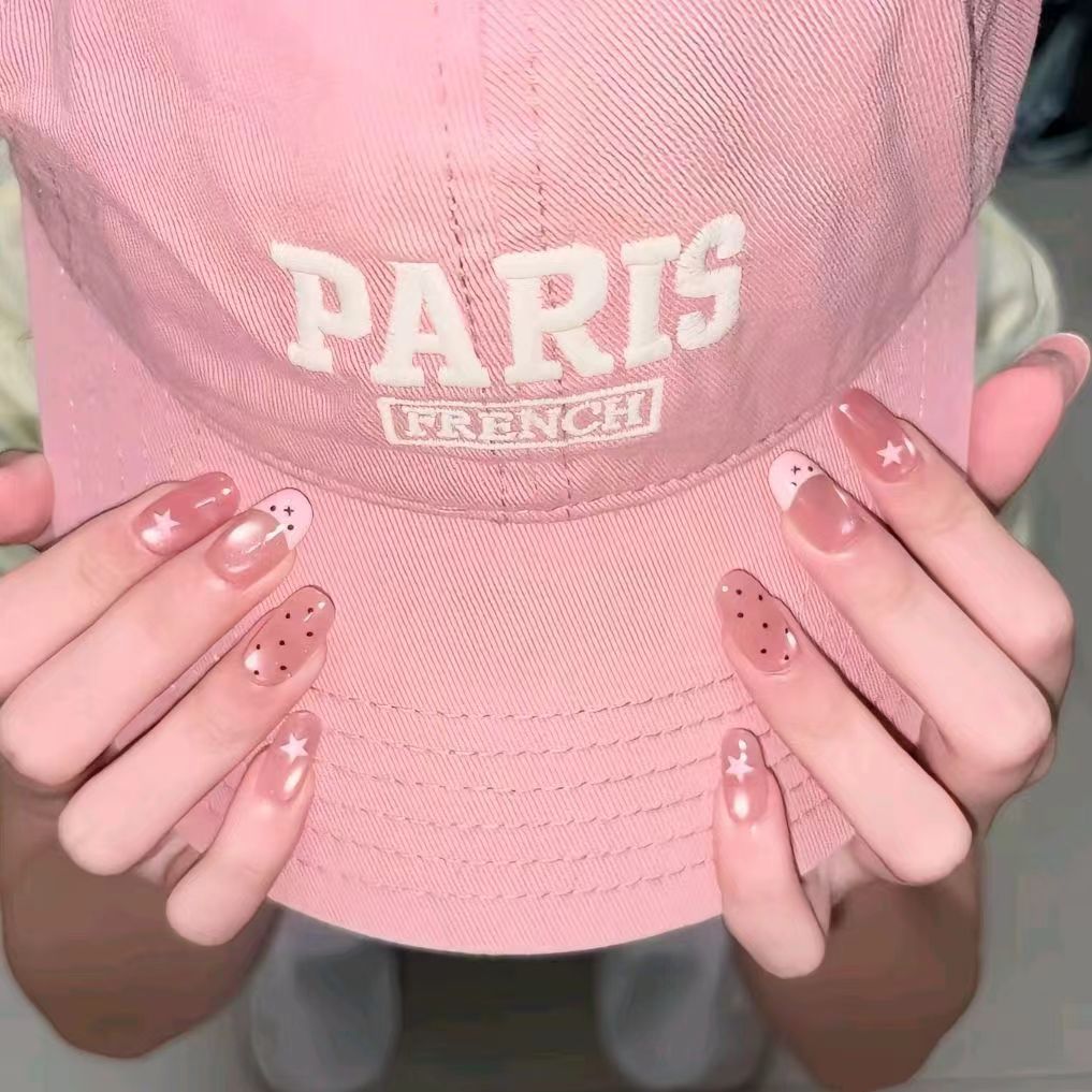 Star Pattern Press-On Nail Art Set