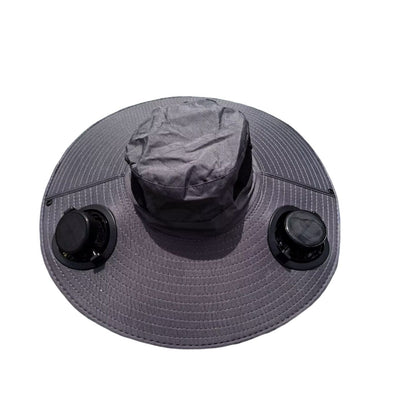 Sun Hat with Removable USB Fans and Wide Neck Coverage - Air-Cooled