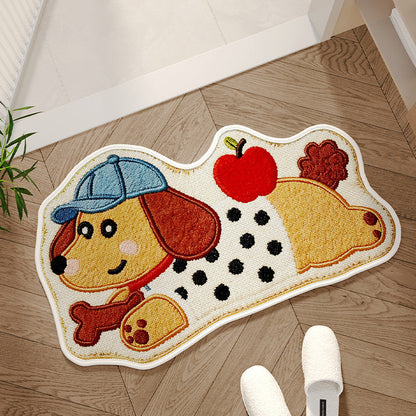 Charming Area Mat with Dog Design