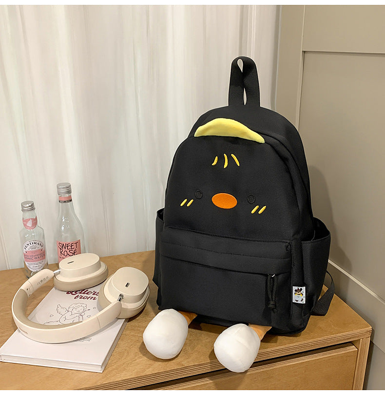 Charming School Backpack Featuring Fun Cartoon Design
