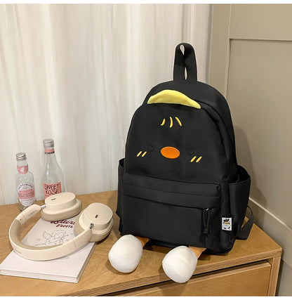Charming School Backpack Featuring Fun Cartoon Design