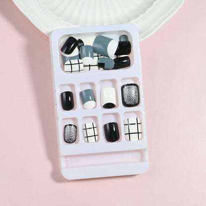 Modern Geometric Design Press-On Nail Set – Artistic Styles