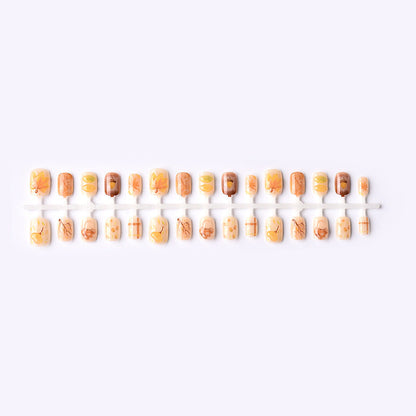 Seasonal Leaves Nail Art Set - Press-On Design Kit