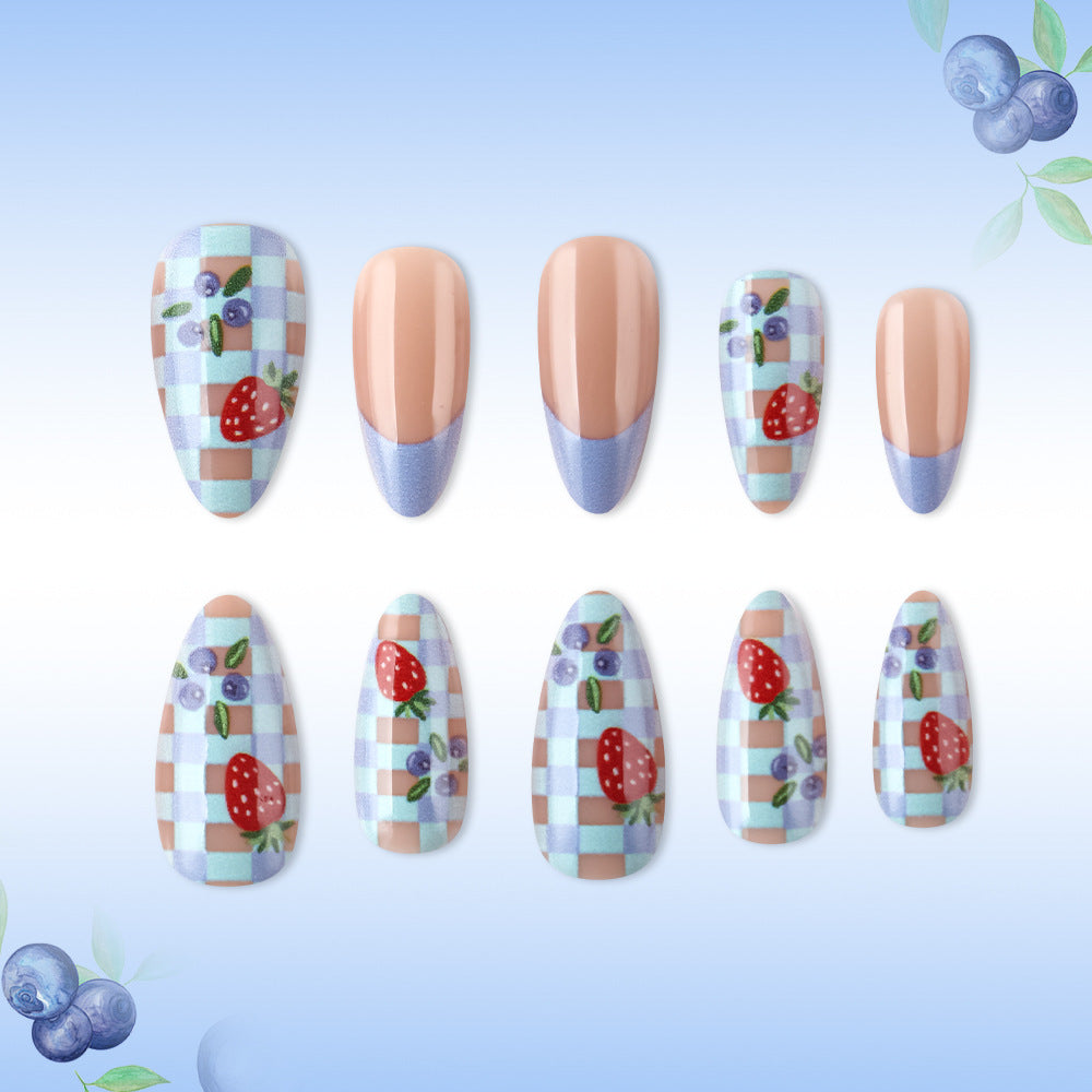 Strawberry Design Press-On Nail Art Set