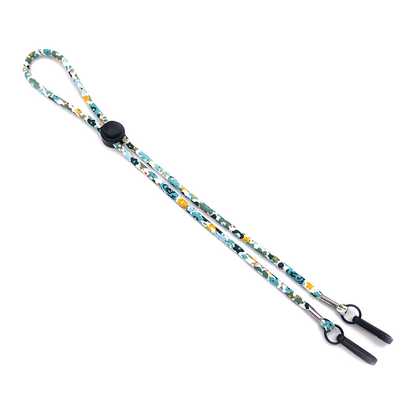 Floral Eyewear Retainer with Adjustable Strap