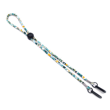 Floral Eyewear Retainer with Adjustable Strap