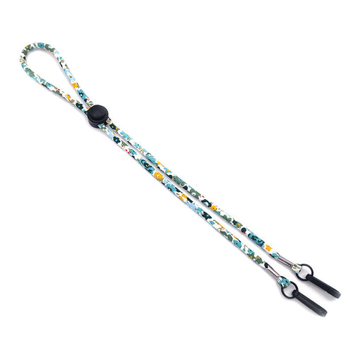 Floral Eyewear Retainer with Adjustable Strap
