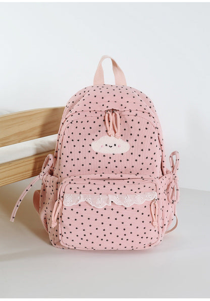Mini Backpack with Charming Star Pattern for School