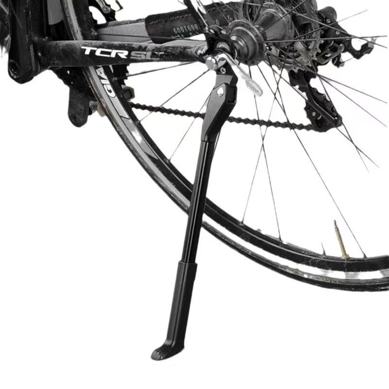 Adjustable Rear Bike Kickstand with Hinged Mount and Rubber Foot