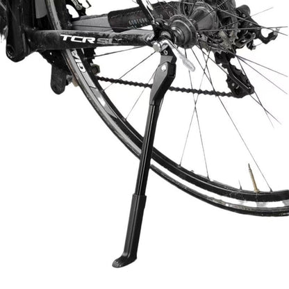 Adjustable Rear Bike Kickstand with Hinged Mount and Rubber Foot