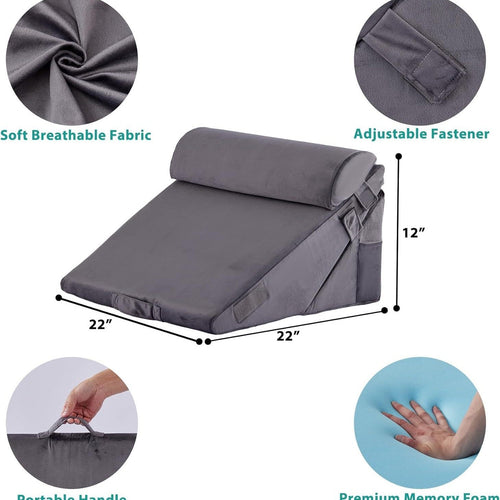 Lounge Support Pillow with Adjustable Wedge Design