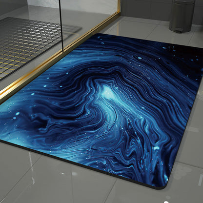 Wave Design Area Rug with Abstract Pattern