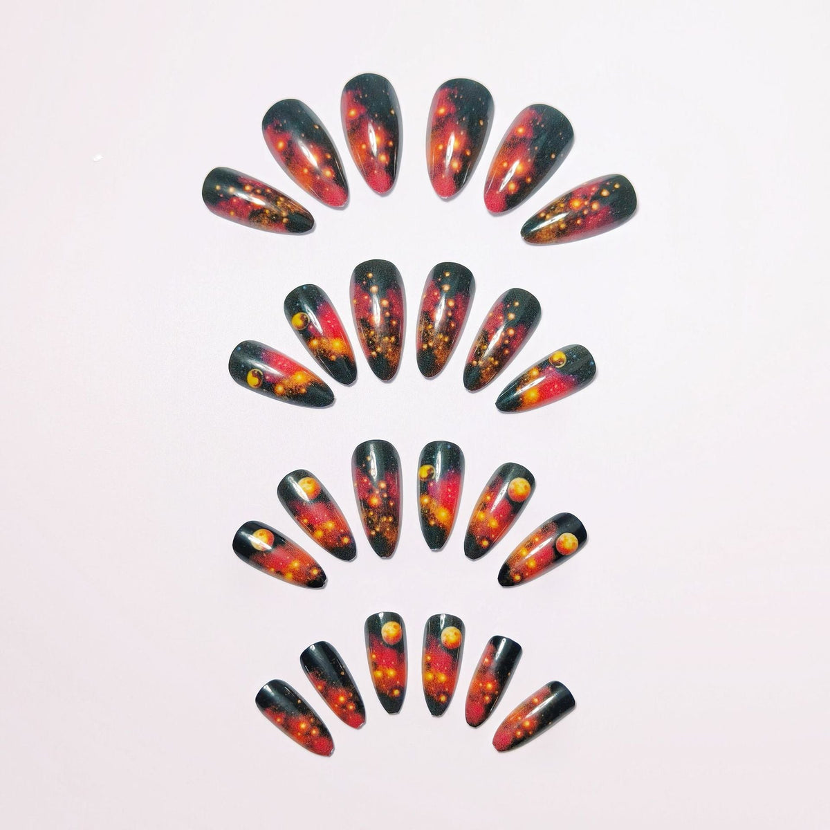 Nail Art Set Inspired by Celestial Galaxy Design