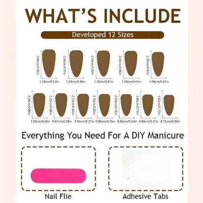 Press-On Nail Art Set with Animal Designs