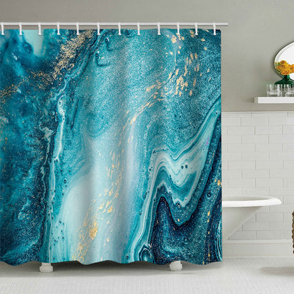 Marble Pattern Shower Curtain in Abstract Design