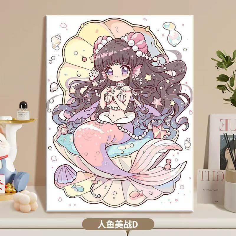 Canvas Artwork Featuring Anime Mermaid Illustration