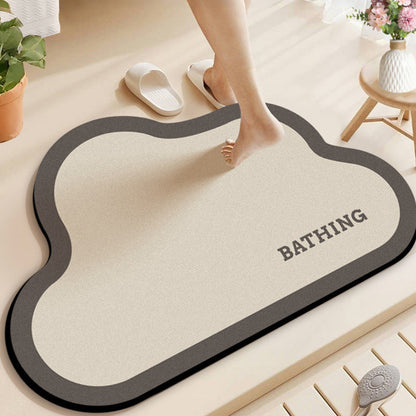 Water-Absorbing Bath Rug for Bathroom Flooring
