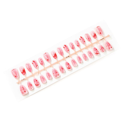 Creative Press-On Nail Art Kit with Splatter Design