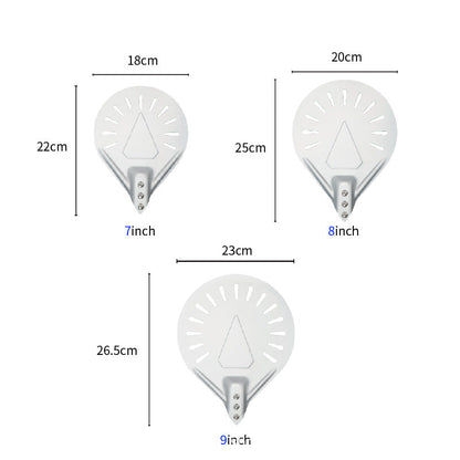 Ergonomic Handle Perforated Pizza Peel and Serving Spatula in Stainless Steel