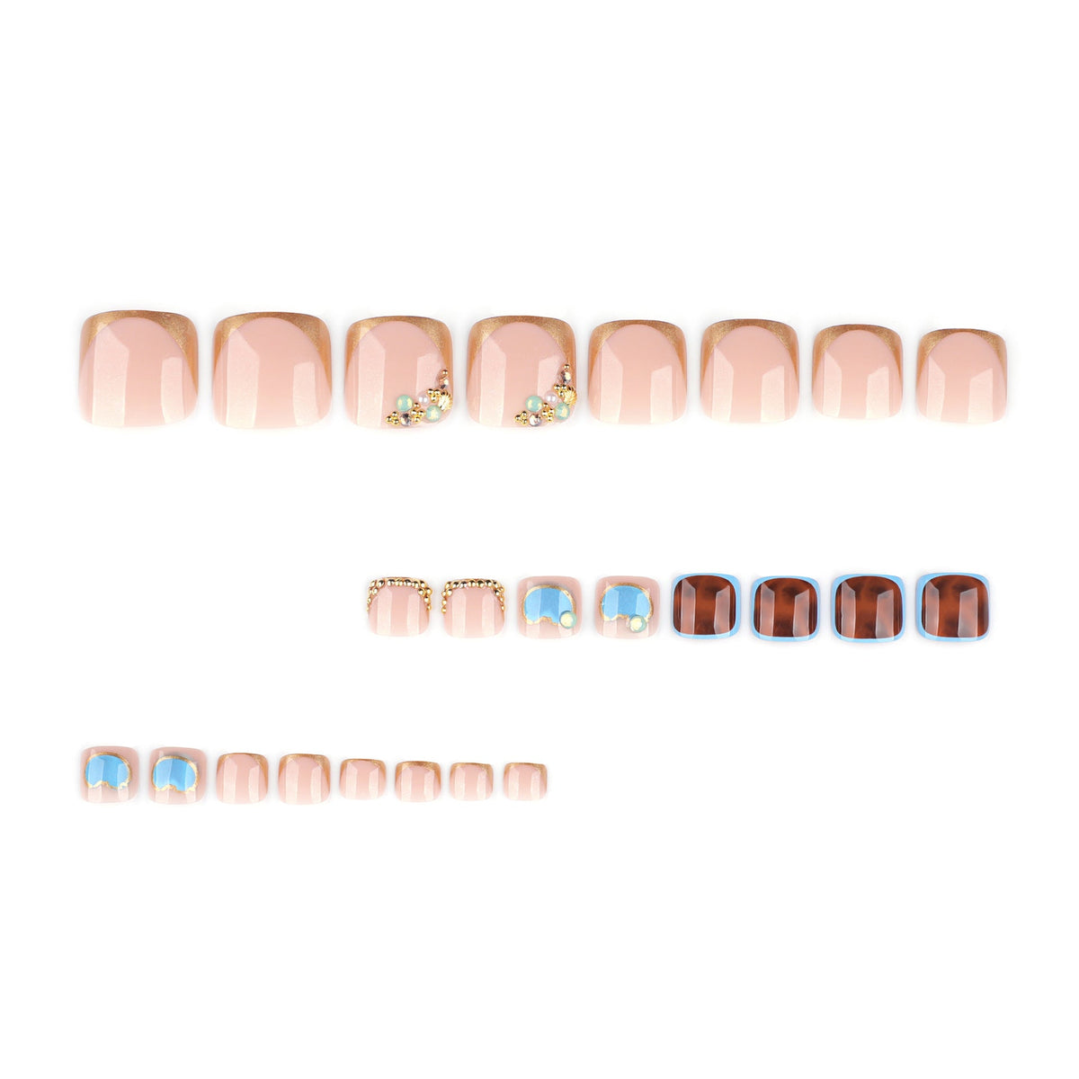 Elegant Gold Design Toenail Art for Artistic Nail Decoration