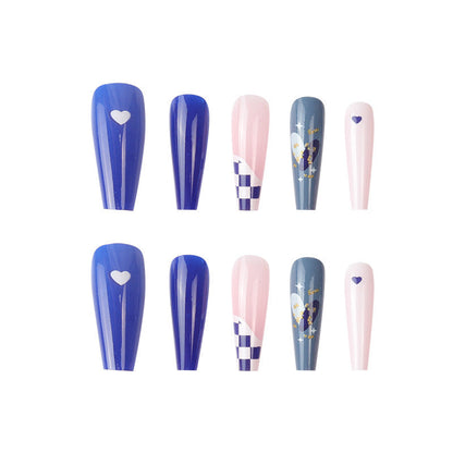 Geometric Pattern Press-On Nail Art Set