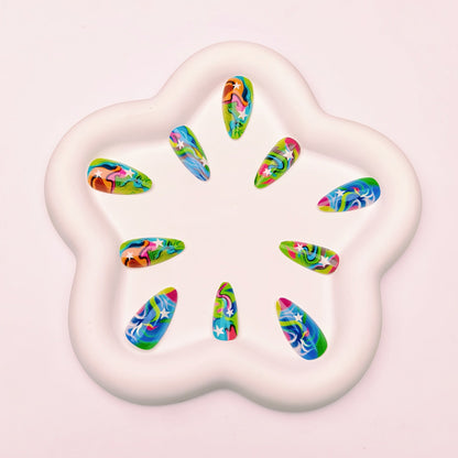 Nail Art Design with Artistic Swirl Pattern