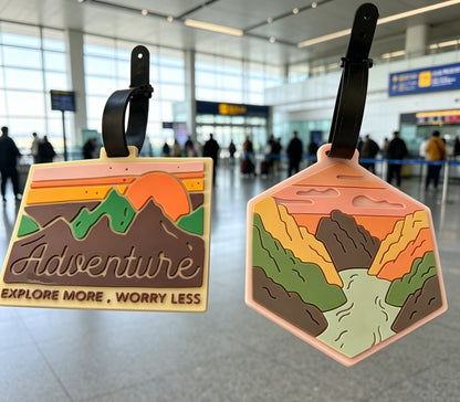 Travel Bag Identifier with Adventure Design