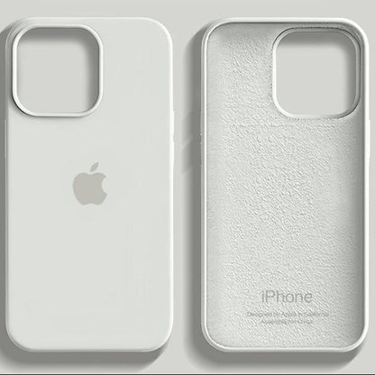 Silicone MagSafe Case for iPhone – Soft-Touch Protection in Silver