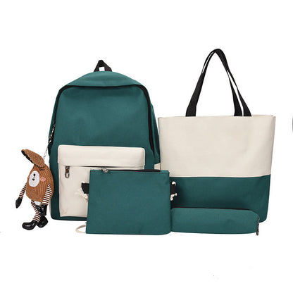 5-Piece Set of Casual Backpacks and Tote Bags