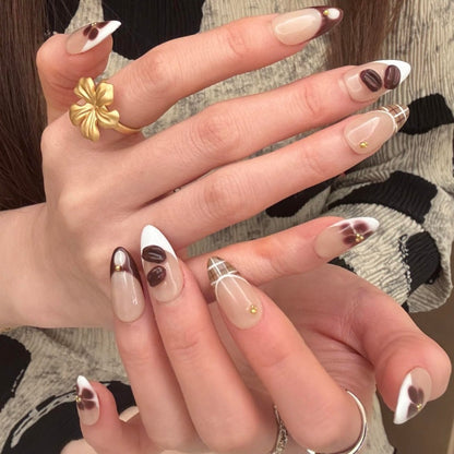 Press-On Nail Art Set with Animal Designs
