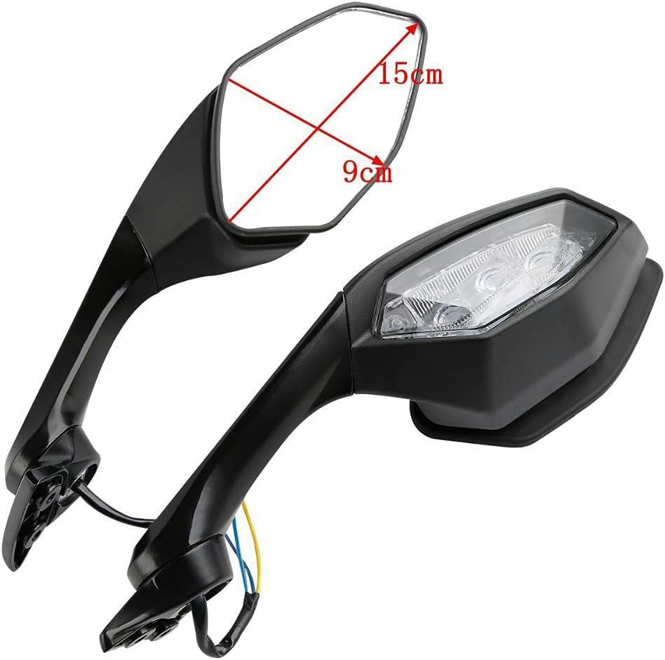 LED Rearview Mirror for Motorcycles - Adjustable Design