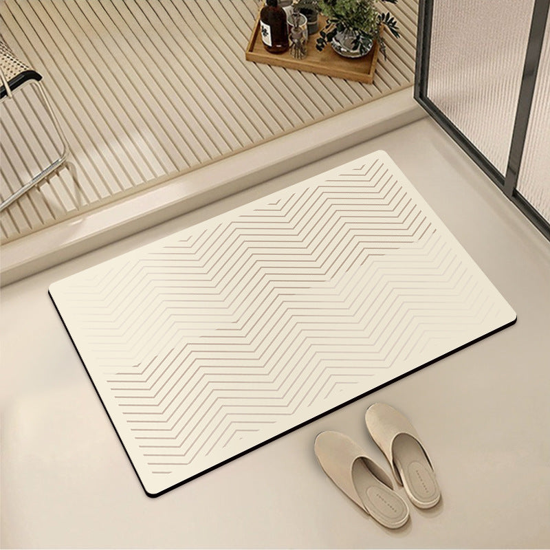 Abstract Style Bath Mat with Geometric Pattern