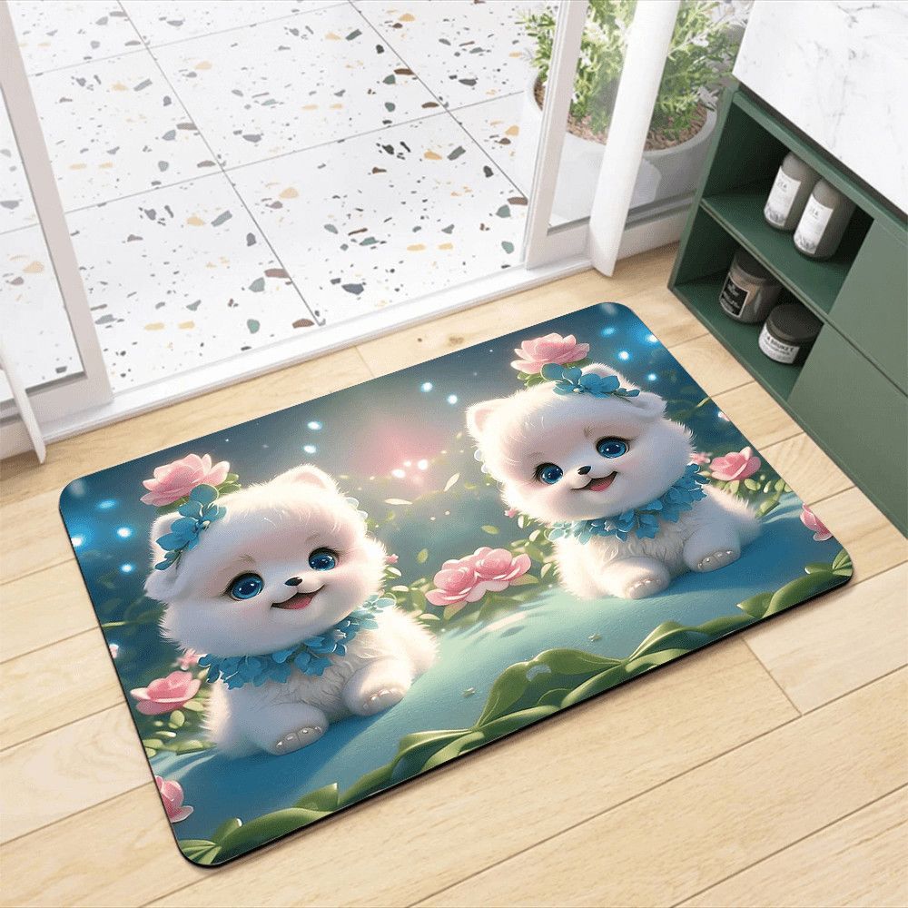 Pomeranian Design Bath Mat - Cute Bathroom Rug