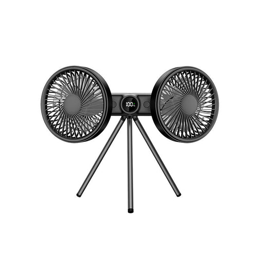 Dual-Head Fan with Adjustable Settings