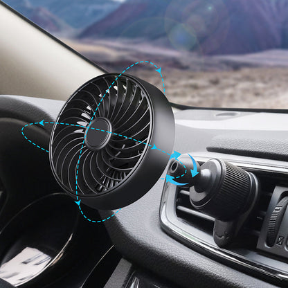 Clip-On Adjustable Car Air Vent Fan