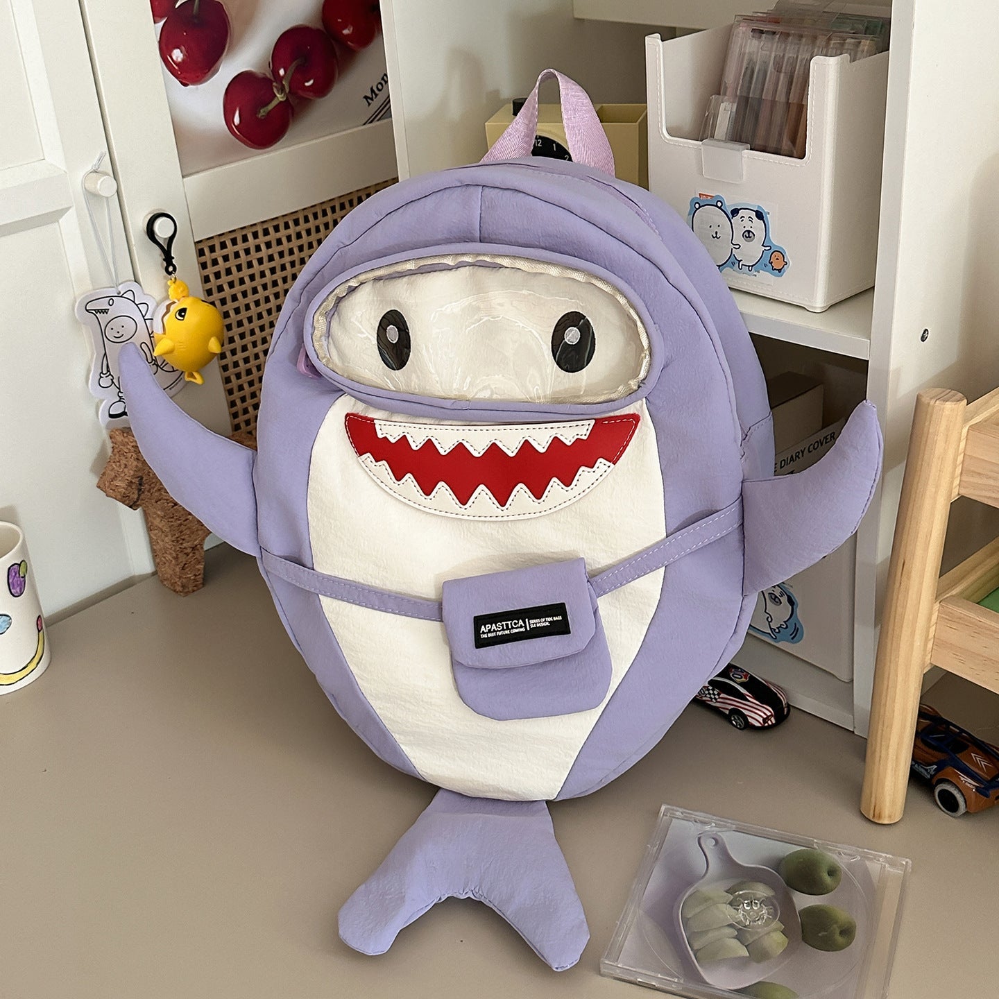Shark Design School Backpack for Kids